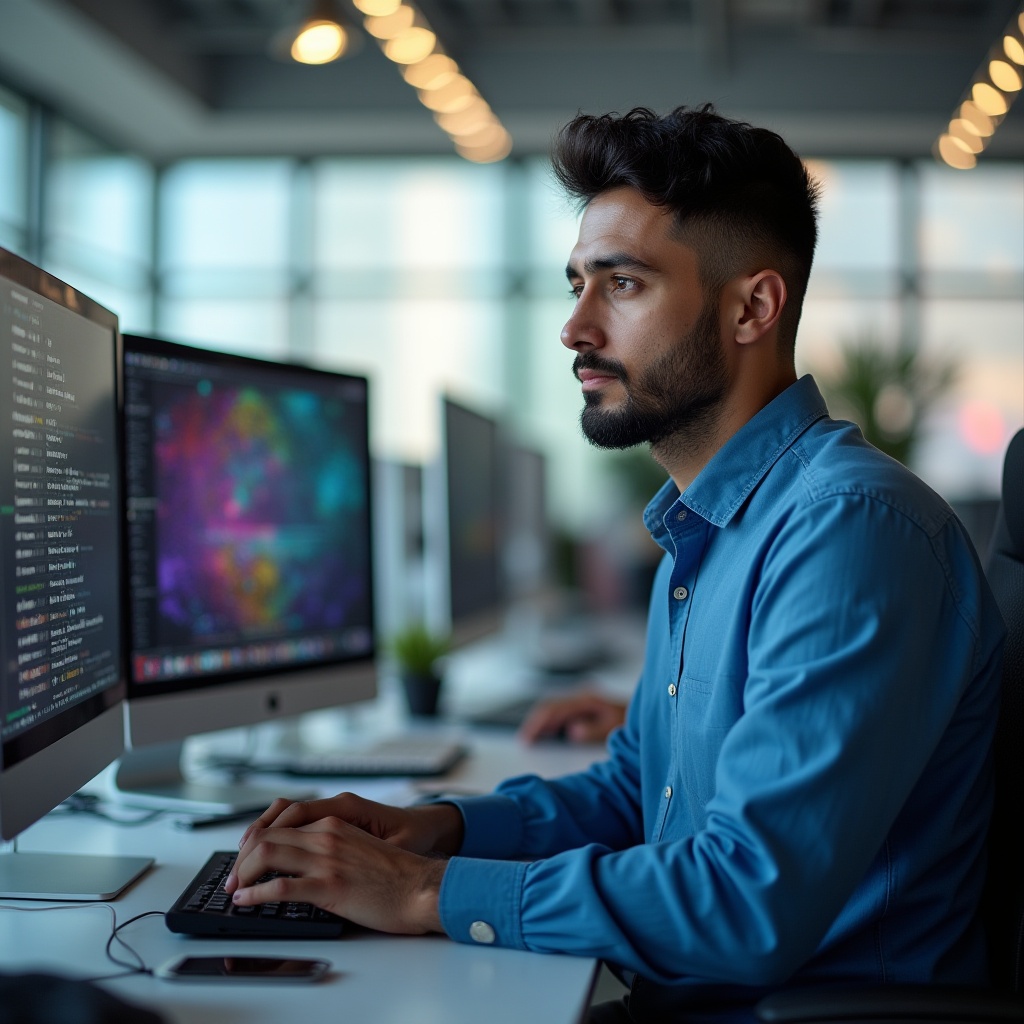 Data Scientist hard at work